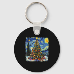 Christmas Tree Van Gogh Starry Night Christmas 202 Key Ring