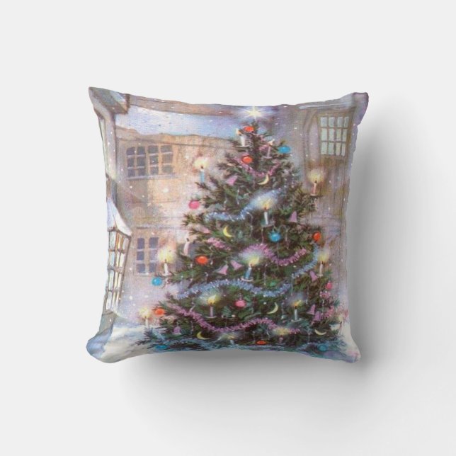 Christmas Tree Vintage Cushion (Front)