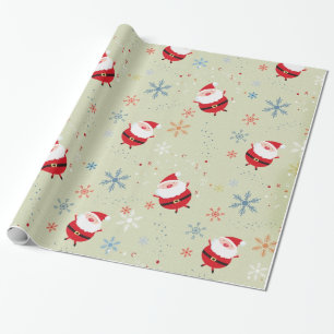 Christmas tree vintage gift wrapping paper