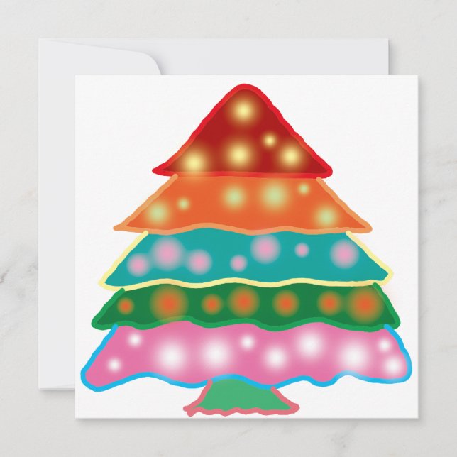 Christmas Tree Vintage Holiday Card (Front)