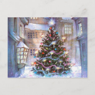 Christmas Tree Vintage Holiday Postcard