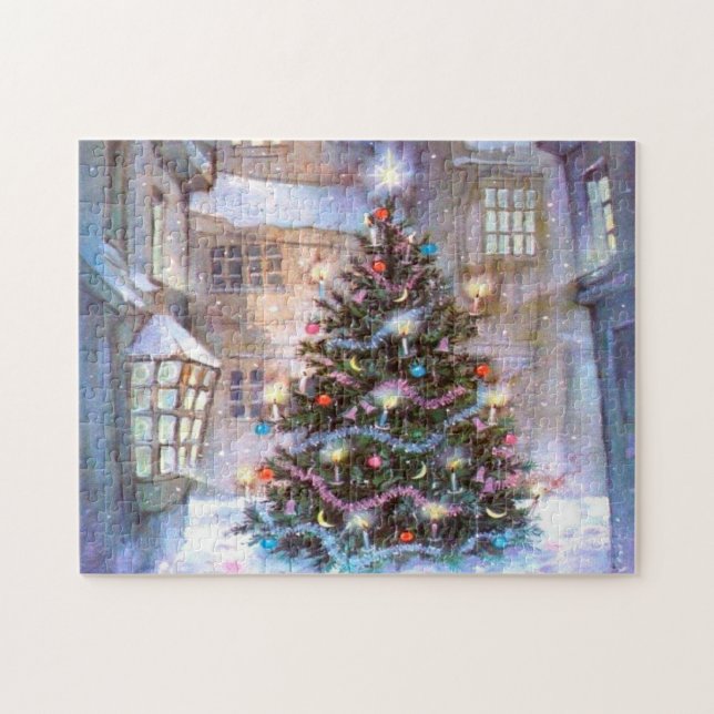 Christmas Tree Vintage Jigsaw Puzzle (Horizontal)