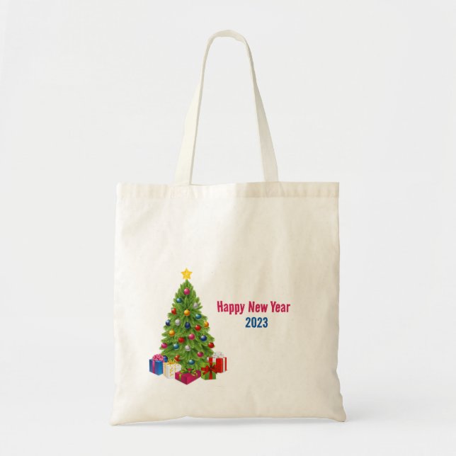 Christmas tree vintage monogram Tote Bag (Front)