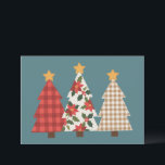 Christmas Tree Vintage Patchwork Red Plaid Holiday<br><div class="desc">Christmas Tree Vintage Patchwork Red Plaid Holiday</div>