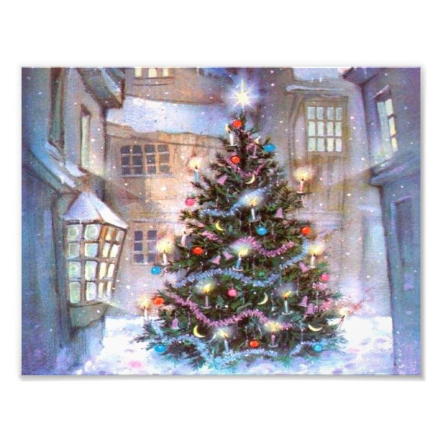 Christmas Tree Vintage Photo Print (Front)