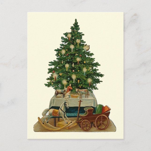 "Christmas Tree" Vintage Postcard (Front)
