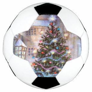 Christmas Tree Vintage Soccer Ball