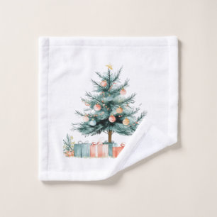 Christmas tree wash cloth