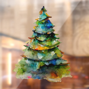 Christmas Tree Watercolor Pine Holiday