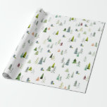Christmas Tree Watercolor Wrapping Paper<br><div class="desc">Watercolor Christmas trees pattern wrapping paper.</div>