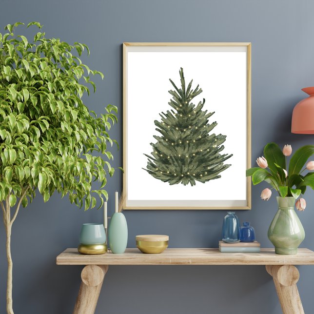 Christmas tree watercolour  poster (Creator Uploaded)