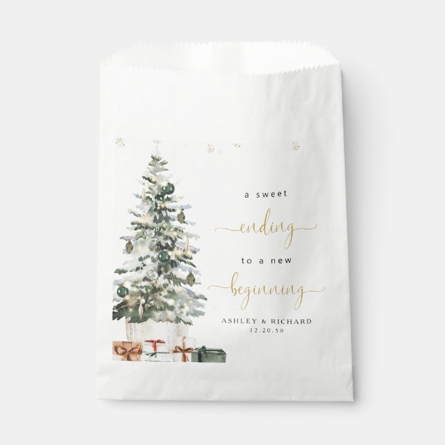 Christmas Tree Wedding Favour Bag (Front)