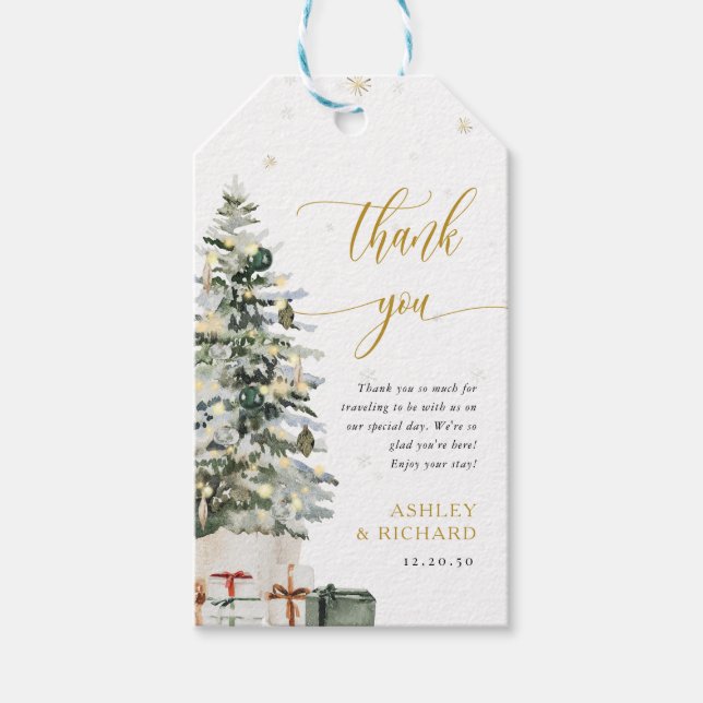 Christmas Tree Wedding Gift Tag (Front)