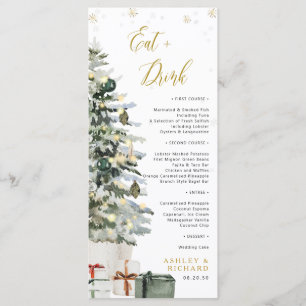 Christmas Tree Wedding Menu 