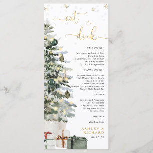 Christmas Tree Wedding Menu 