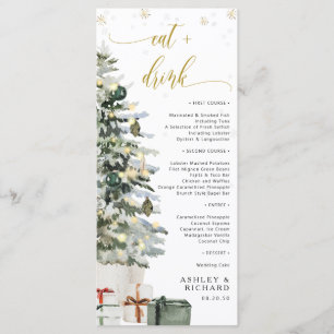 Christmas Tree Wedding Menu 