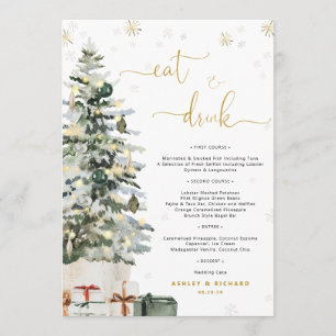 Christmas Tree Wedding Menu 