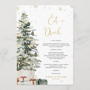 Christmas Tree Wedding Menu 
