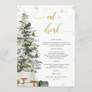 Christmas Tree Wedding Menu 
