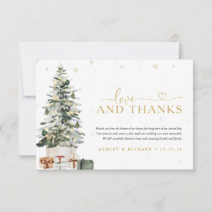 Christmas Tree Wedding Thank You Card