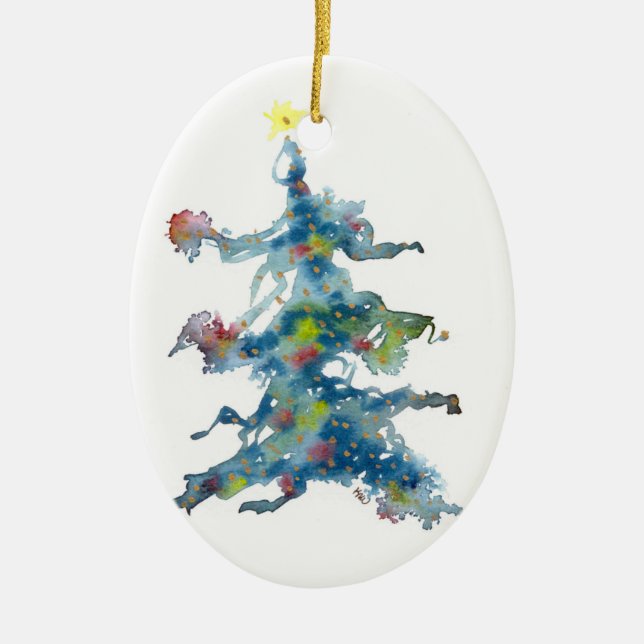 Christmas Tree, Whimsical, Ornament (Front)