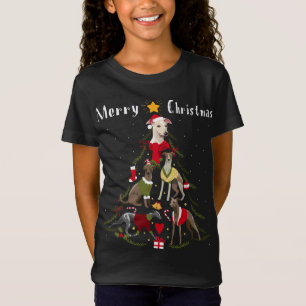Christmas Tree Whippet Lover Xmas Dog Owner T-Shirt
