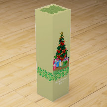 Christmas Tree Wine Gift Box