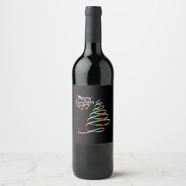  Christmas Tree   Wine Label (Front)