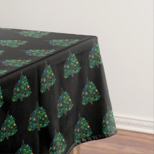 Christmas tree Winter Minimal Watercolor Elegant  Tablecloth