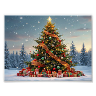 Christmas Tree Winter Wonderland Photo Print