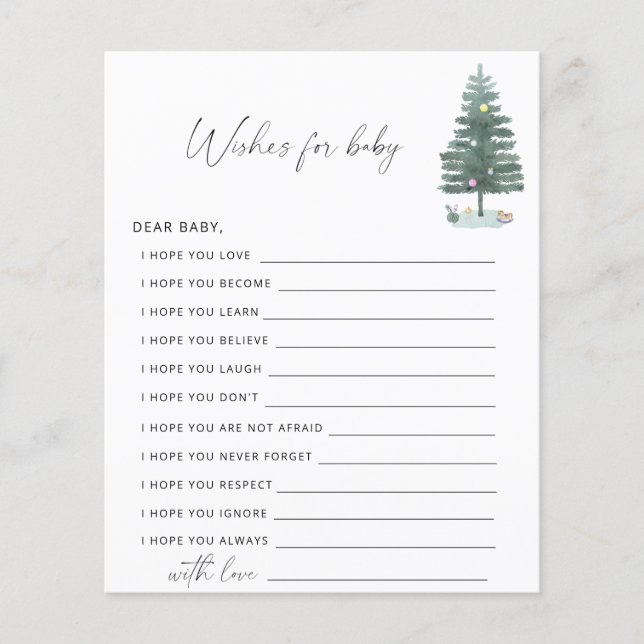 Christmas tree - wishes for baby game (Front)