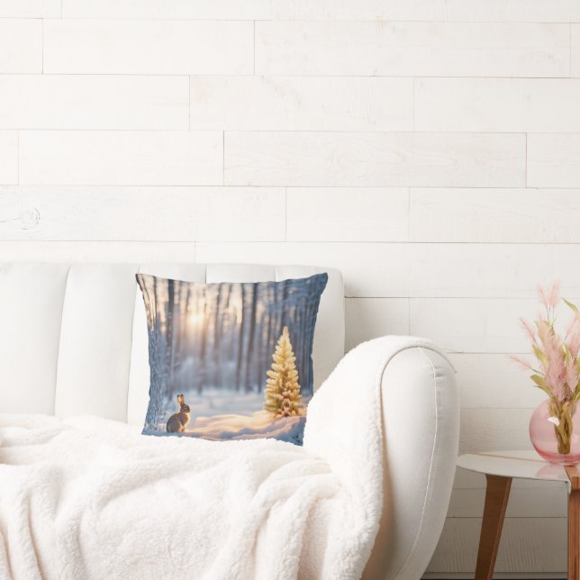 Christmas Tree With Bunny Cushion (Couch)