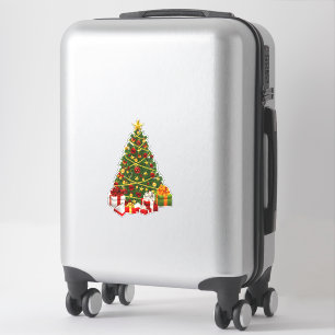 Christmas Tree With Gifts Custom-Cut Vinyl Sticker