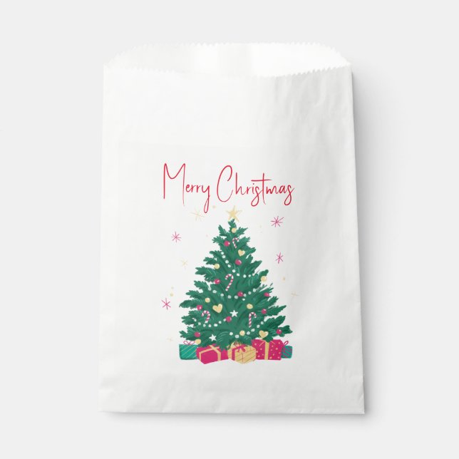 Christmas Tree with Gifts Favour Bags (Front)