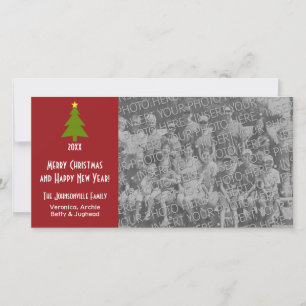 Christmas Tree with one large photo Holiday Card