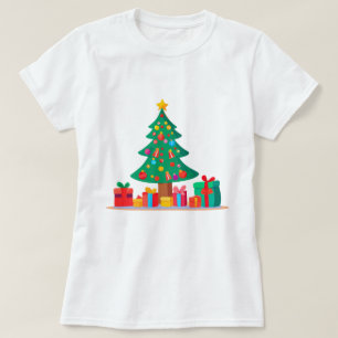 Christmas Tree With Presents Playful T-Shirt