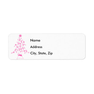 Christmas Tree with Ribbons Breast Cancer