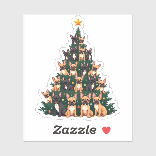 Christmas tree With Terrier dogs Xmas Gift  (Sheet)