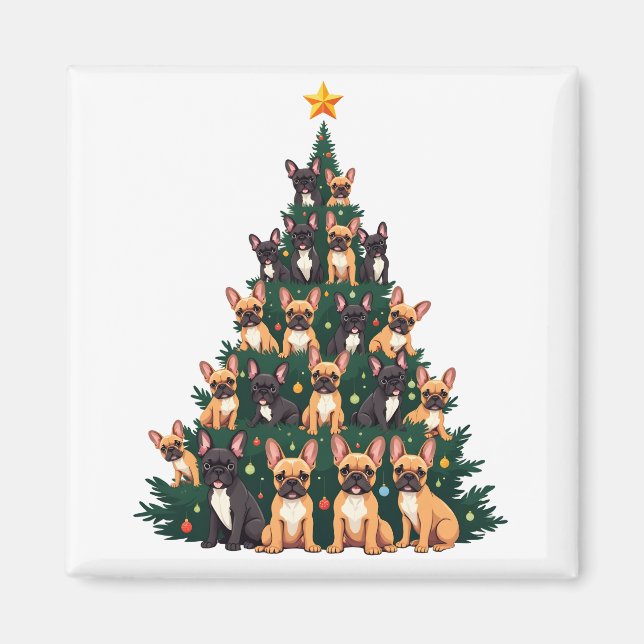 Christmas tree With Terrier dogs Xmas Gift  Magnet (Front)