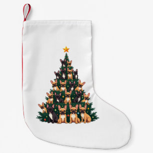 Christmas tree With Terrier dogs Xmas Gift  Small Christmas Stocking