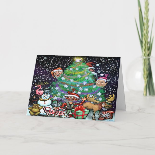 Christmas Tree with Trimmings Card (Front)
