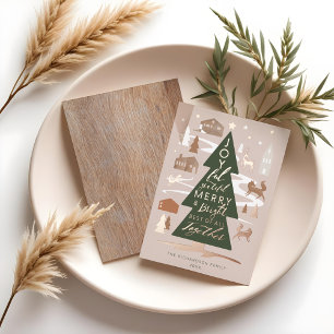 Christmas Tree Woodland Animals & Cosy Village