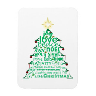 Christmas Tree Words Magnet