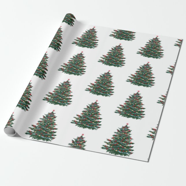 Christmas tree Wrapping Paper (Unrolled)