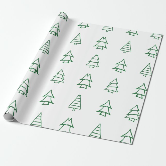 Christmas Tree Wrapping Paper (Unrolled)