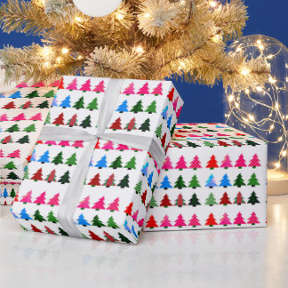 Christmas tree wrapping paper