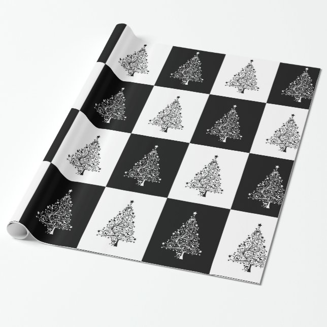 Christmas Tree Wrapping Paper (Unrolled)