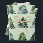 Christmas Tree Wrapping Paper from Santa Claus<br><div class="desc">With this Christmas Tree wrapping paper,  your children will believe their gifts have been packed at Santas Workshop. The gift paper features my watercolor pine trees on three light background colours.</div>