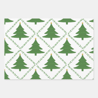 Christmas Tree Wrapping Paper Sheets