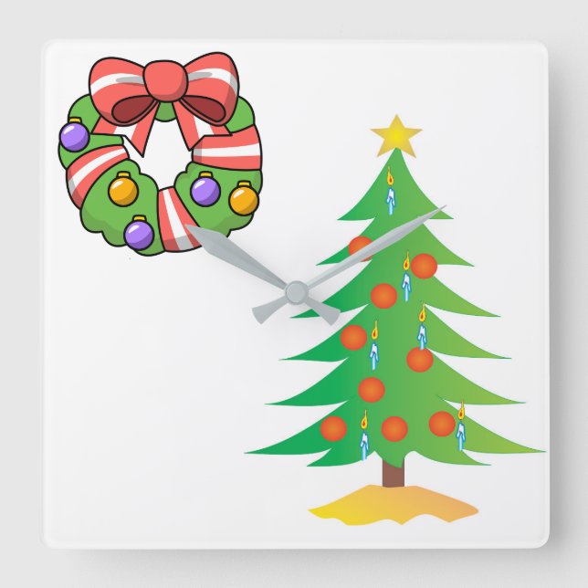 **CHRISTMAS TREE & WREATH** CHRISTMAS CLOCK (Front)